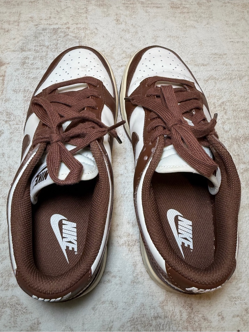 Nike Dunk Low Brown White Sneakers Women’s Size 8 - Picture 8 of 13